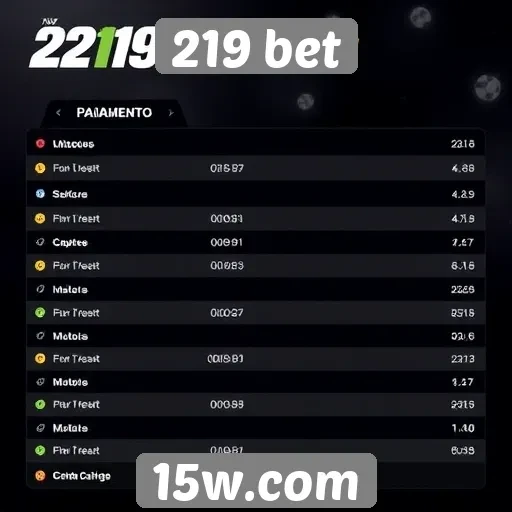 Métodos de pagamento aceitos no 219 bet